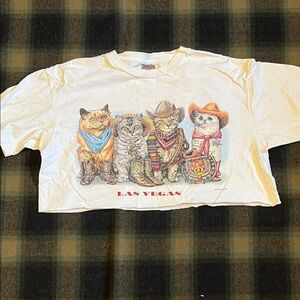 Vintage Cowboy Cat Graphic T-Shirt